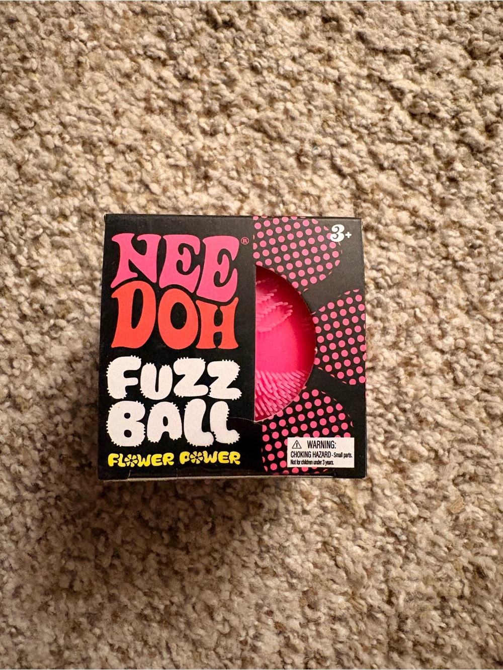 NeeDoh flower power Fuzz Ball Kids- Pink